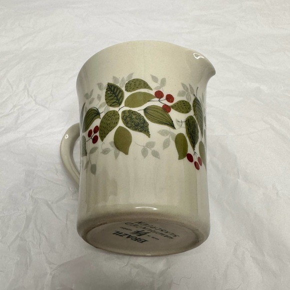 Figgjo Flint Mini Cream and Sugar Set Brazil Pattern Silk Screen MCM - Picture 8 of 16